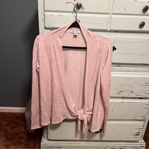 Athleta Women's tan tie front Sweater. Womens size small.